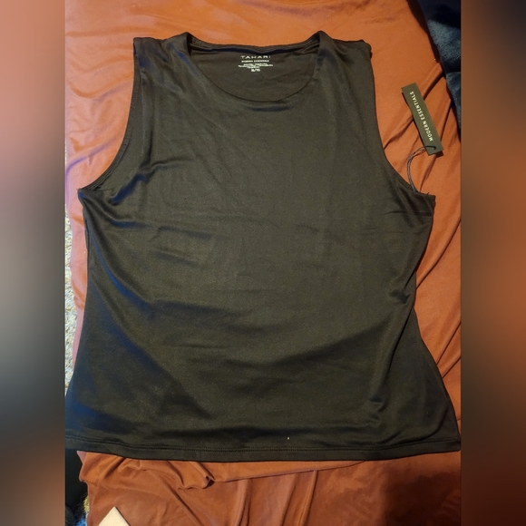 Tahari Tops - NWT Tahari Modern Essentials Black Sleeveless Top Size XL